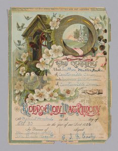 Vielsesattest mellem Luther Miller Pulce og Irene Jenkins, 30. oktober 1902. af Unbekannt