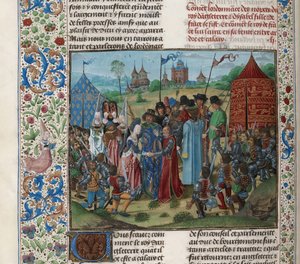 Ægteskab med Isabella af Valois og Richard II, ca 1470-1475. af Unbekannt