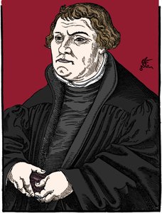 Martin Luther, tysk protestantisk reformator, 1546 af Unbekannt