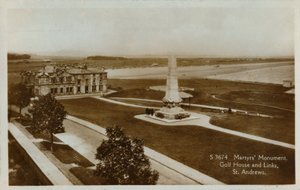 Martyrs Monument, Golf House and Links, St. Andrews, c1900. af Unbekannt