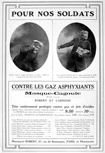 Gasmaskeannonce, 1915 af Unbekannt