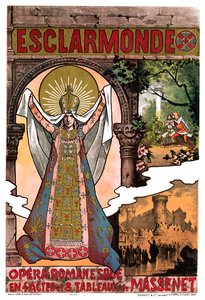Massenet - Esclarmonde - Plakat, 1890 af Unbekannt
