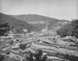 Mauch Chunk, Pennsylvania, viser Mount Pisgah, c1897. af Unbekannt