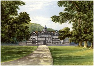 Meer Hall, nær Droitwich, Worcestershire, hjemsted for Bearcroft-familien, c1880 af Unbekannt