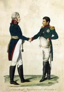 Møde mellem Napoleon og Alexander I, 1808 af Unbekannt