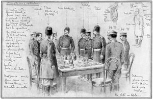 Møde for opponerende generaler, russisk-japanske krig, 1904-5 af Unbekannt