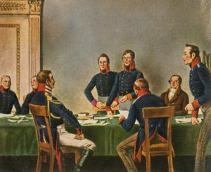 Møde i Reorganiseringskommissionen i Königsberg, 9. juli 1807, 1936. af Unbekannt