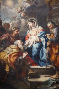 Melk Abbey The adoration of the Magi af J.M Rottmayr af Unbekannt