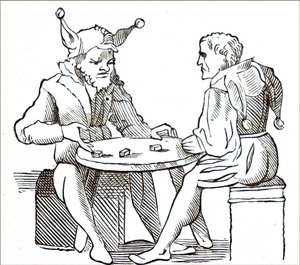 Mænd, der spiller terninger af Unbekannt