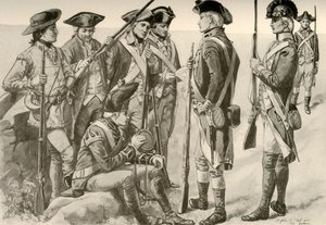 Militære uniformer i Amerika, c1770, 1937. af Unbekannt