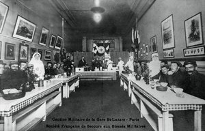 Militærkantine, Gare St Lazare, Paris, Første Verdenskrig, 1914-1918 af Unbekannt