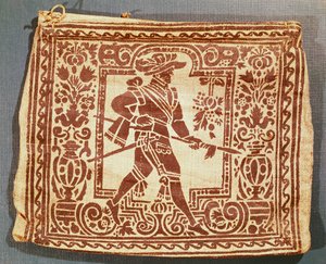 Militær postbuds brevsæk i perioden med 30-års krigen (1618-48) (tekstil) af Unbekannt