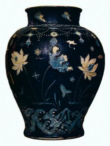 Ming Dynasty, Fahua vase, 15th century af Unbekannt