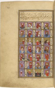 Miniature fra Matâli al-saâdet af Seyyid Mohammed ibn Emir Hasan venstre del, 1582 af Unbekannt
