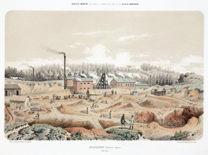 Minedrift, metalmalm Zinkmine, Neutral Moresnet (Moresnet neutre) af Unbekannt