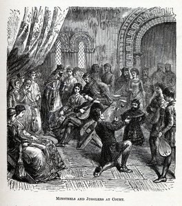 Minstreler og jonglører ved retten, 1882 af Unbekannt