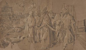 Miracle of Saint Gregory, 1500-tallet. af Unbekannt