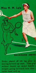 Miss N. M. Lyle - Backhand Drive, c1935. af Unbekannt