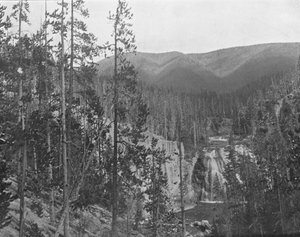 Missouri River, under Great Falls, Montana, USA, c1900. af Unbekannt