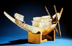 Model af en båd, oldægyptisk, 18. dynasti, c1325 f.Kr af Unbekannt