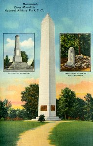 Monumenter, Kings Mountain. National Military Park, S.C., 1942. af Unbekannt