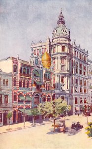maurisk Bygning og Hr. Guinles kontorer, Avenida Rio Branco, 1914 af Unbekannt