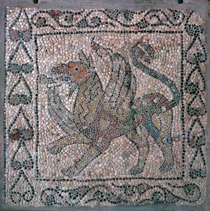 Mosaik af en griffon i kirken San Giovanni Evangelista, 1200-tallet af Unbekannt
