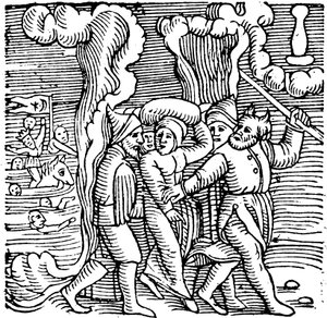 Moses udfrier israelitterne fra Egypten, 1557 af Unbekannt