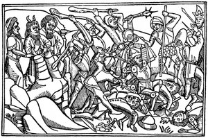 Moses beder om Israels sejr, 1480 1964 af Unbekannt
