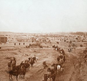 Beredne soldater, Somme-Tourbe, Nordfrankrig, c1914-c1918 af Unbekannt