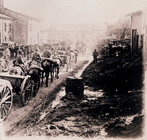 Beredne tropper med vogne, c1914-c1918 af Unbekannt