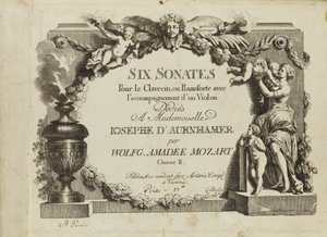 Mozart: Seks sonater for cembalo eller pianoforte med violinakkompagnement dedikeret til Mademo af Unbekannt