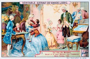 Mozart i en alder af syv foran kejserinde Maria Theresa, 1763. 1906 af Unbekannt