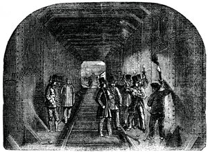 Stephenson sætter den sidste nitte i, 1886 af Unbekannt
