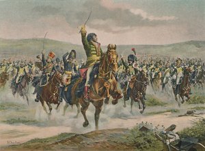 Murat leder kavaleriet i Jena, 14. oktober 1806, 1896 af Unbekannt