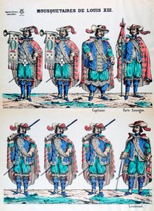 Musketerer af Louis XIII, 17. århundrede 19. århundrede af Unbekannt