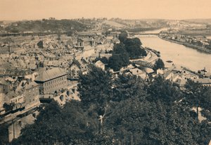 Namur. Udsigt over byen og sammenløbet af Sambre og Meuse, c1900 af Unbekannt