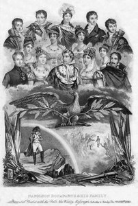 Napoleon Bonaparte og hans familie, 1840 af Unbekannt