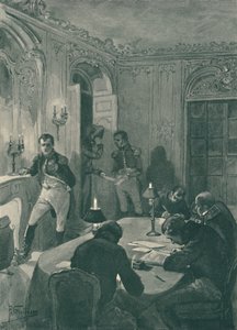 Napoleon dikterer til sine sekretærer, 1896 af Unbekannt