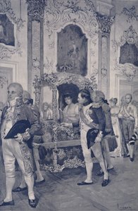 Napoleon og kejserinden af Østrig i Dresden, 1812, 1896. af Unbekannt