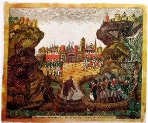 Napoleon ankommer til St. Helena, 1815 af Unbekannt