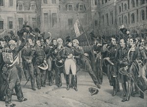 Napoleons farvel til den kejserlige garde i Fontainebleau, 20. april 1814, 1896 af Unbekannt