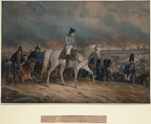Napoleons tilbagetog fra Moskva, 1847 af Unbekannt