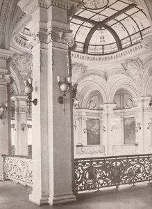 Nationalbiblioteket: et hjørne af galleriet med udsigt over den offentlige læsesal, 1914 af Unbekannt