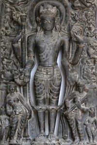 Indiens nationalmuseum, Delhi. Vishnu. Pala, 9.-10. århundrede e.Kr. Østindien. Sten. Detalje. Indien. af Unbekannt