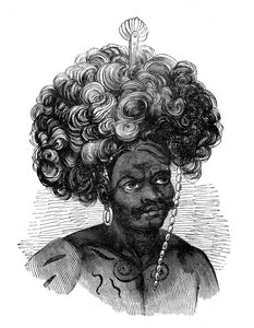 Indfødt af Papua-øerne, 1848 af Unbekannt