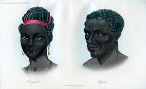 Indfødte i Benguela og Angola, 1848 af Unbekannt