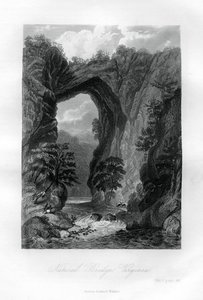 Natural Bridge, Virginia, USA, 1855 af Unbekannt