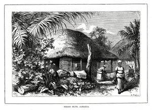Negro Huts, Jamaica, 1800-tallet af Unbekannt