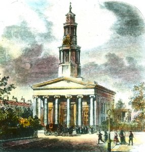 New St. Pancras Church, 1800-tallet. af Unbekannt